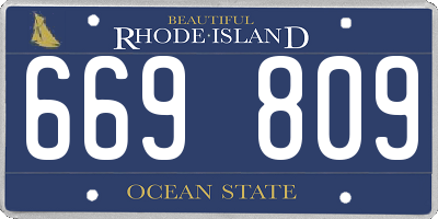 RI license plate 669809