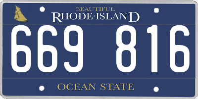 RI license plate 669816