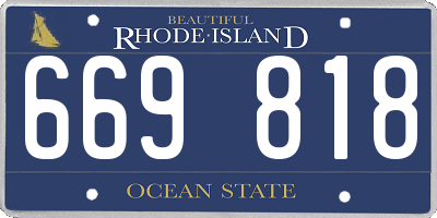 RI license plate 669818