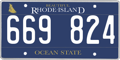 RI license plate 669824