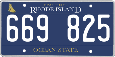 RI license plate 669825
