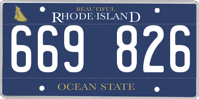 RI license plate 669826