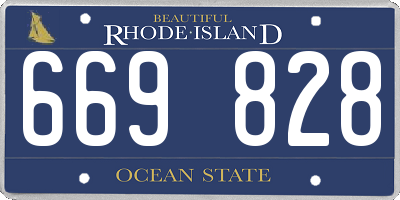 RI license plate 669828