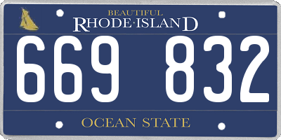 RI license plate 669832