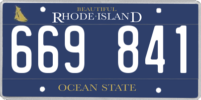 RI license plate 669841