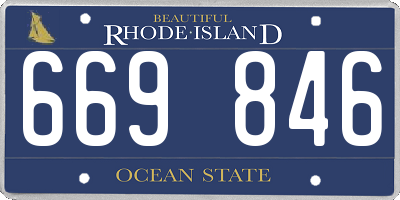 RI license plate 669846