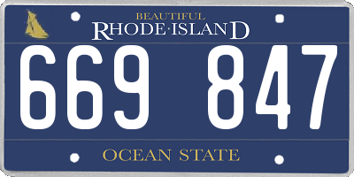 RI license plate 669847