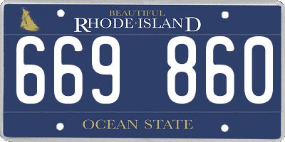 RI license plate 669860