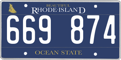 RI license plate 669874