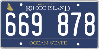 RI license plate 669878