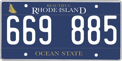 RI license plate 669885