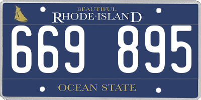 RI license plate 669895