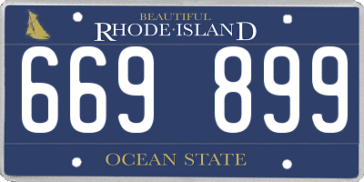 RI license plate 669899