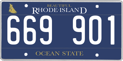 RI license plate 669901