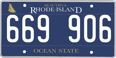 RI license plate 669906