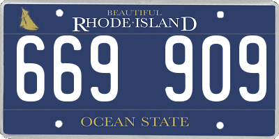 RI license plate 669909
