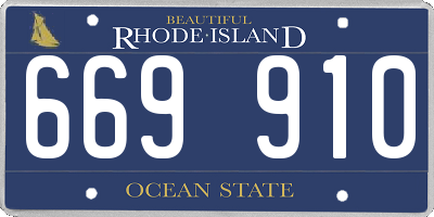 RI license plate 669910