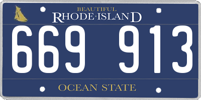 RI license plate 669913