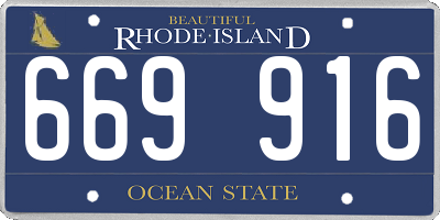RI license plate 669916