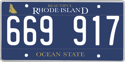 RI license plate 669917