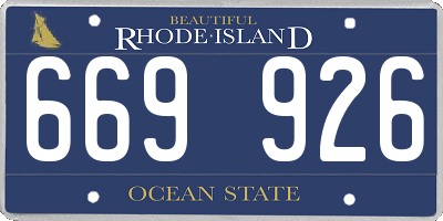 RI license plate 669926