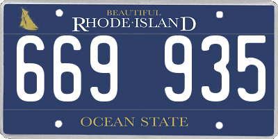 RI license plate 669935