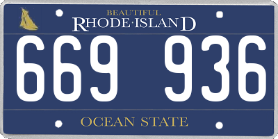 RI license plate 669936