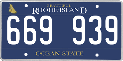 RI license plate 669939