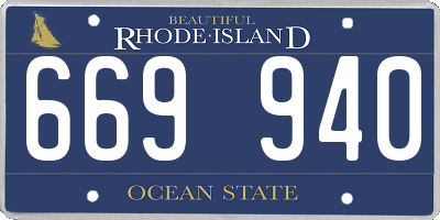RI license plate 669940