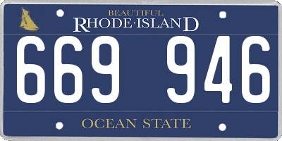 RI license plate 669946