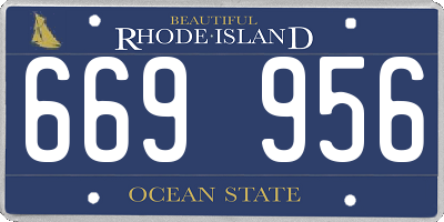 RI license plate 669956