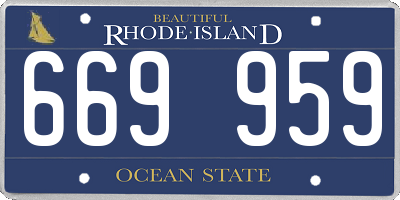 RI license plate 669959