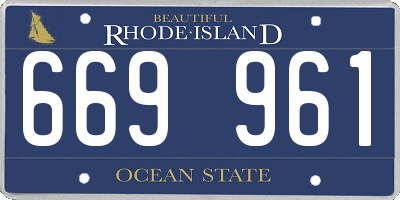 RI license plate 669961