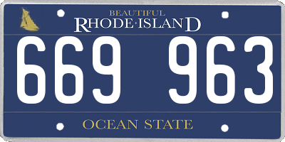 RI license plate 669963