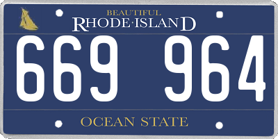 RI license plate 669964