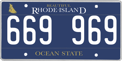 RI license plate 669969