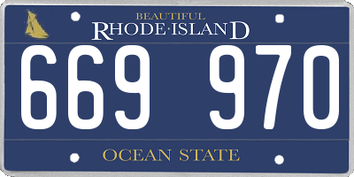 RI license plate 669970