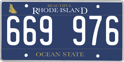 RI license plate 669976