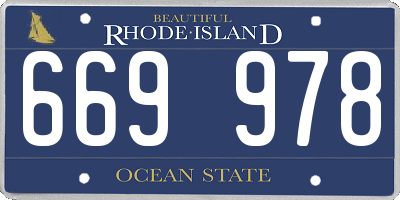 RI license plate 669978