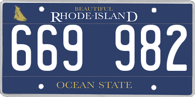 RI license plate 669982