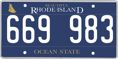 RI license plate 669983