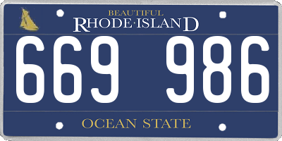 RI license plate 669986