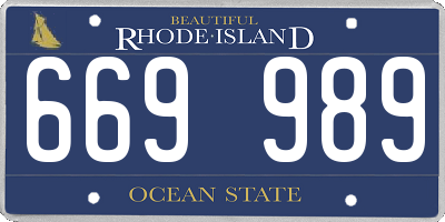 RI license plate 669989