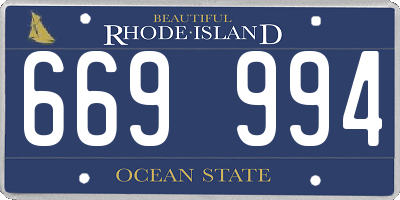 RI license plate 669994