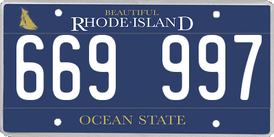 RI license plate 669997