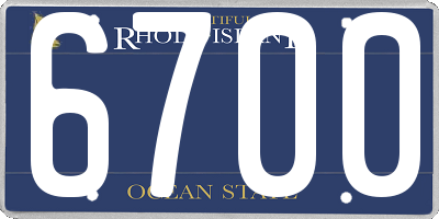 RI license plate 6700