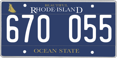 RI license plate 670055
