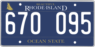 RI license plate 670095