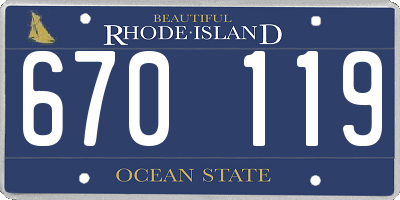 RI license plate 670119