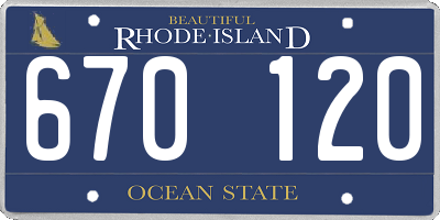RI license plate 670120